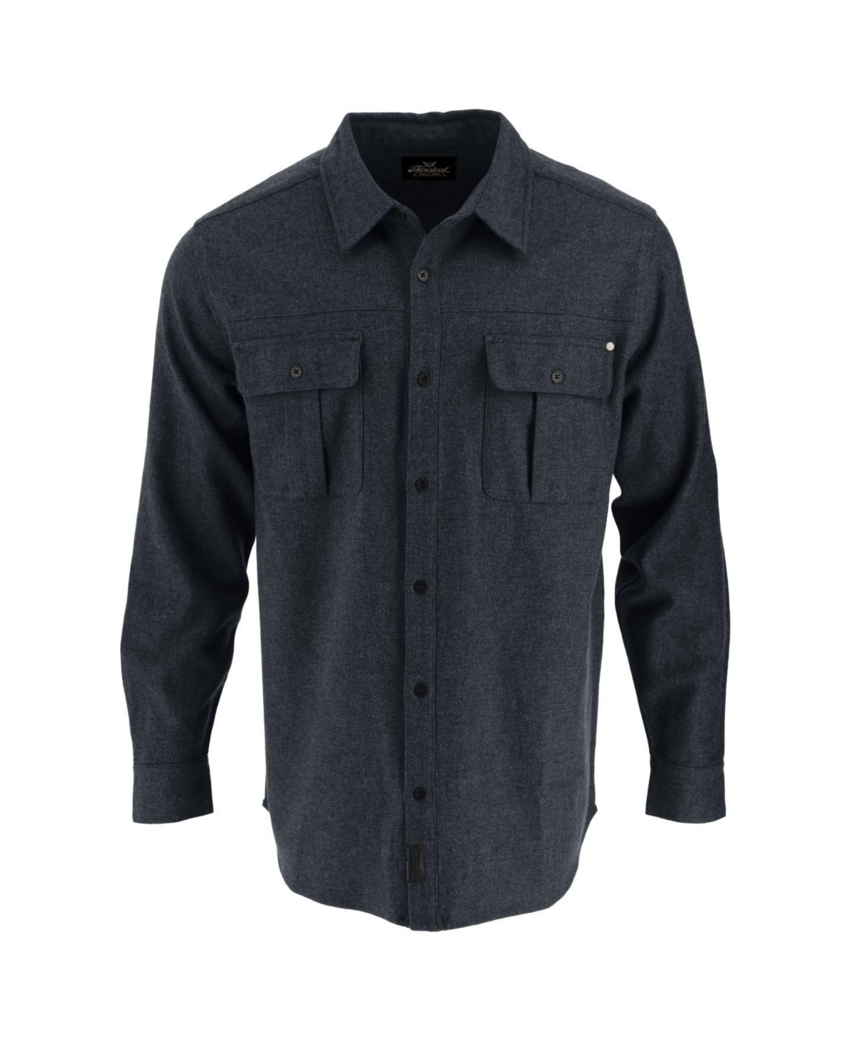 Men's Heavyweight Brushed Button Up Shirt - Pageant blue melange