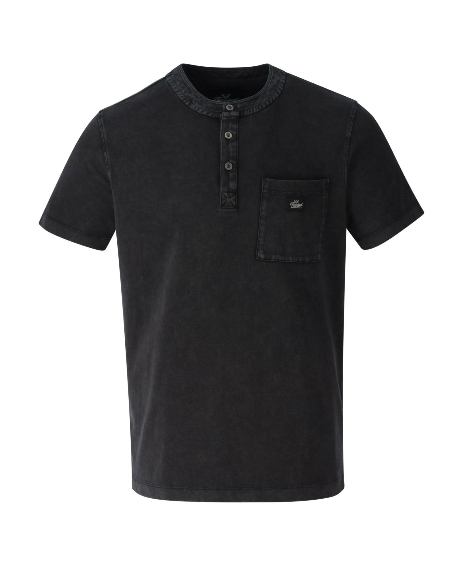 Men's Vintage Wash Short Sleeve Pocket Henley
