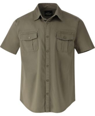 Big & Tall Men's Short Sleeve Utility Button Up Shirt
