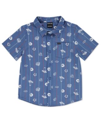 Hurley - Big Boys Palm-Print Woven Shirt