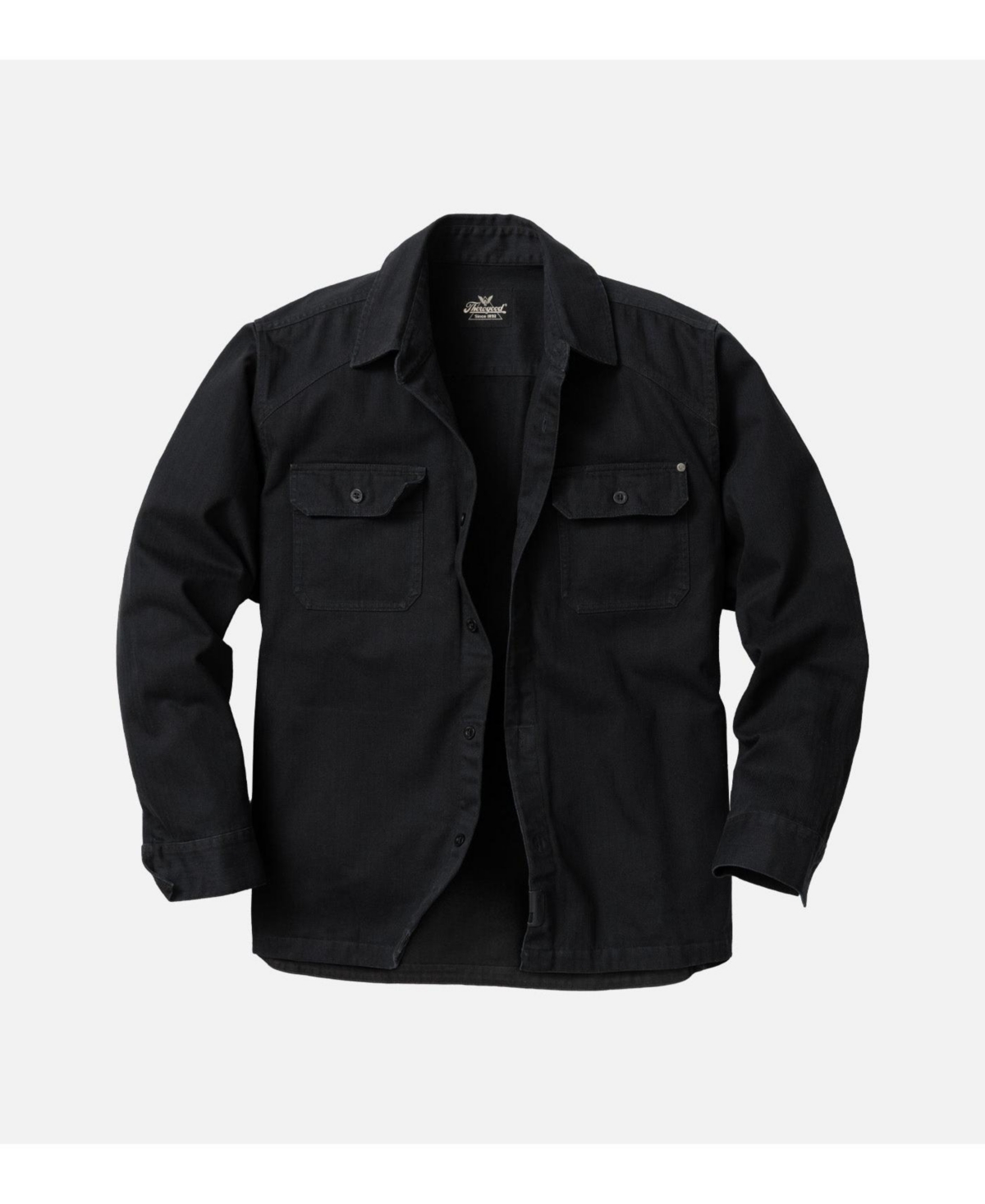 Men's Stone Wash Herringbone Button Up Overshirt - Otter