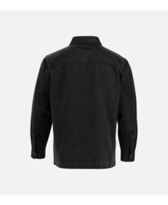 Men's Sueded Shirt Jacket Snap Up