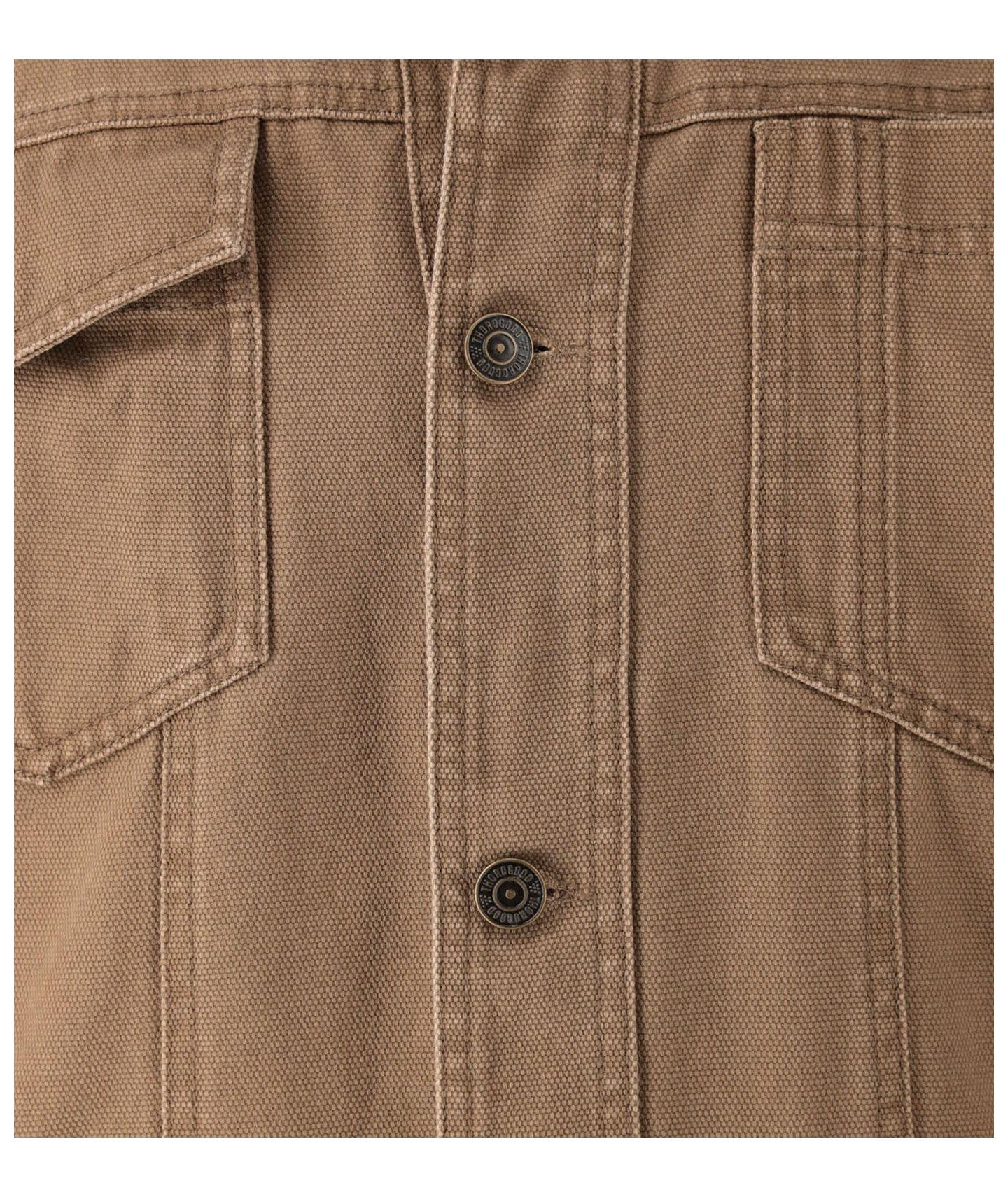 Мужская куртка Thorogood Big & Tall Stone Wash Canvas Trucker, цвет: Otter — фото 4