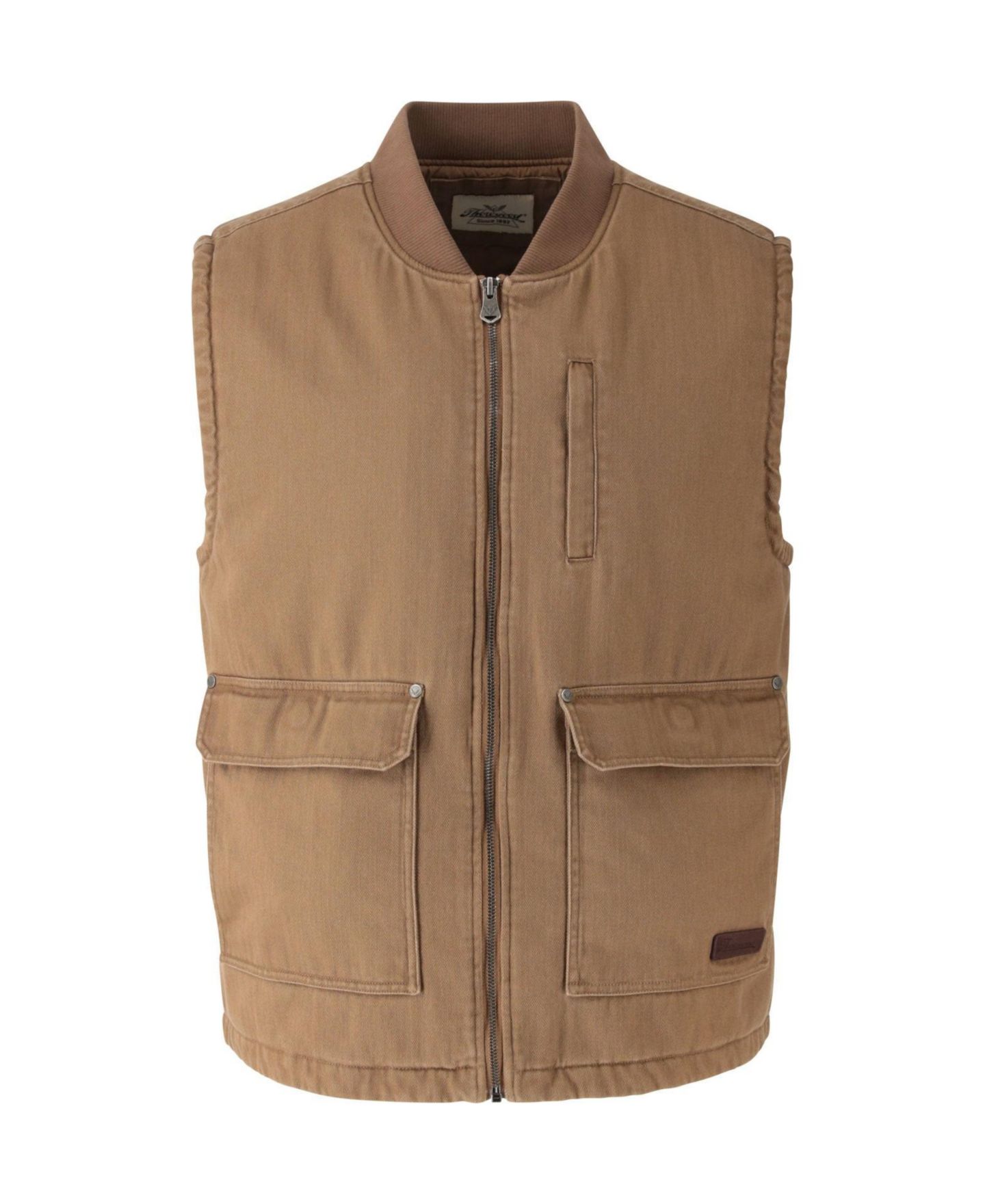 Мужской жилет Thorogood Stone Wash Herringbone All Year Vest, цвет: Otter — фото 1