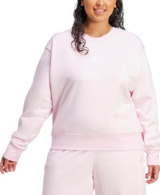 adidas - Plus Size Essentials Small-Logo Fleece Sweatshirt