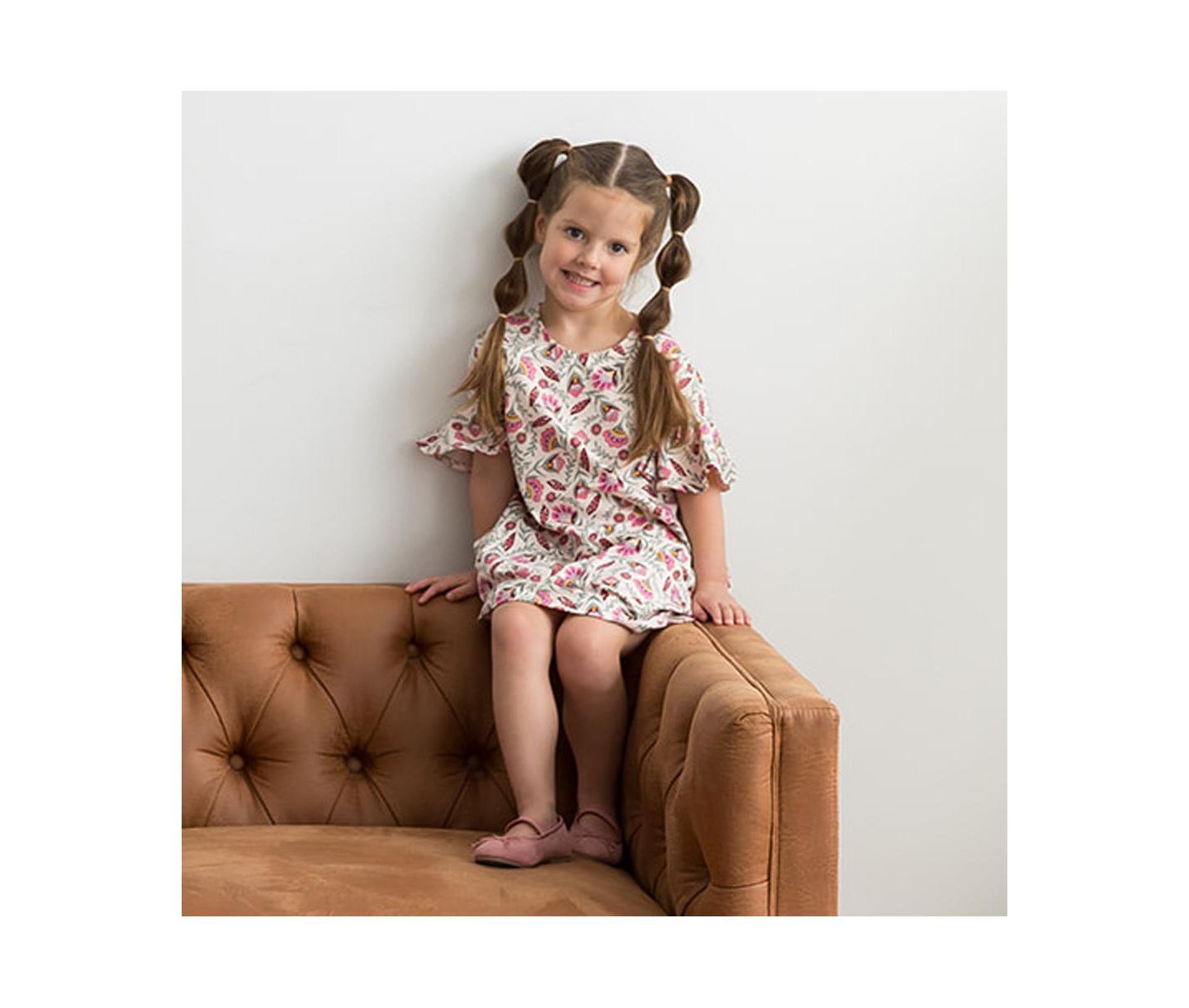 Платье Mightly Fair Trade Organic Cotton Cascade Dress для девочек, цвет: С принтом — фото 3