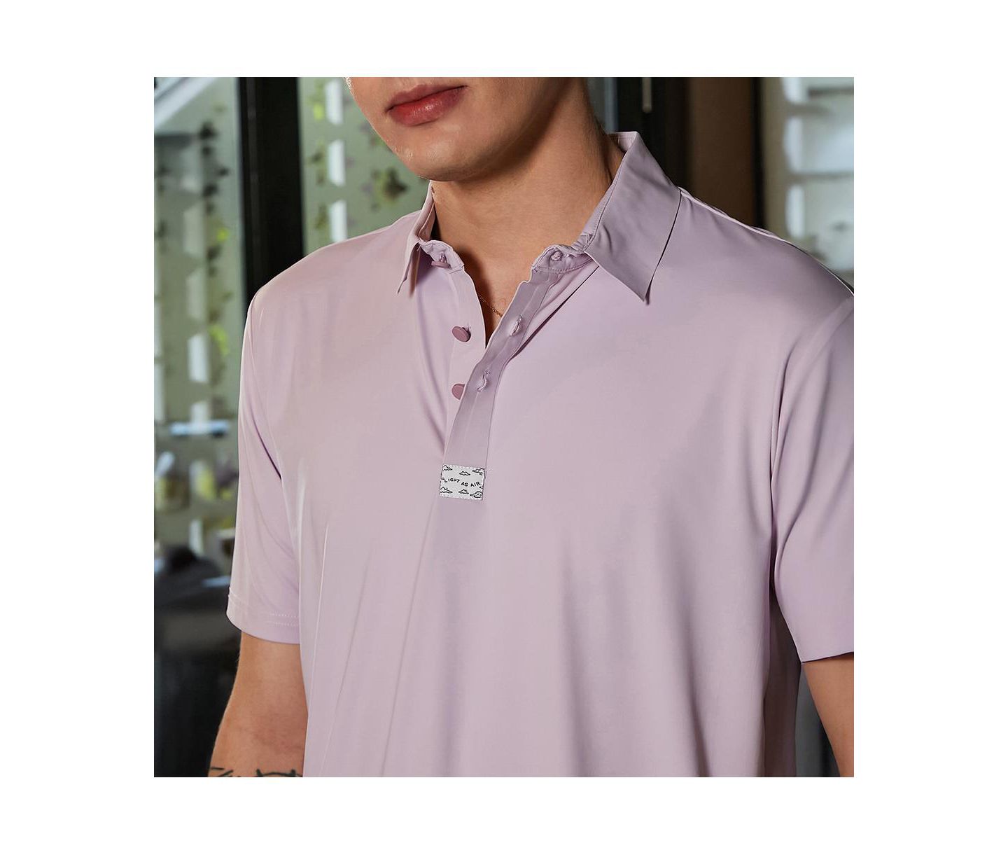 Мужская футболка Cahoot Campus Sutra Lilac Seamless Solid Polo, цвет: Фиолетовый — фото 7