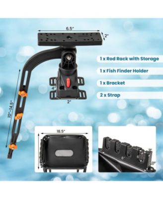 360 Rotatable Fishing Boat Accessory Set of 2 with Mount Bracket