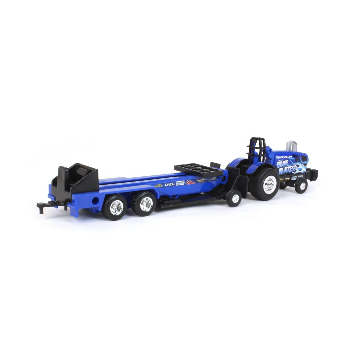 Детские игрушки ERTL 1/64 New Holland "Blue Blazes" Pulling Tractor with Pulling Sled — фото 3
