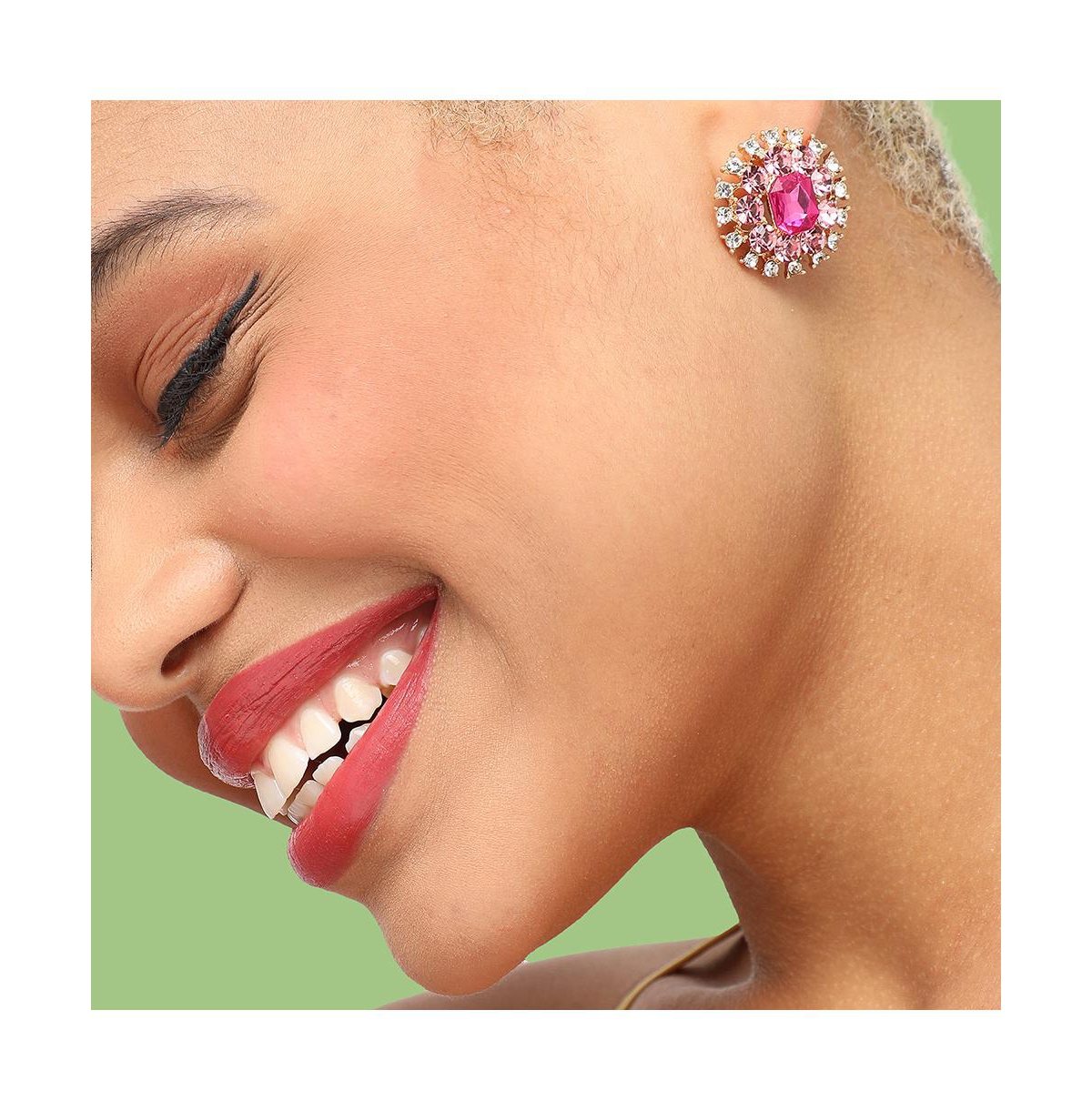 Sohi Women Pink Stud Earrings