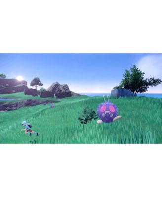 Switch Neon Red & Blue OLED Console with Pokemon Violet, Nintendo $20 eShop Gift Card, MightySkins Console and Controller Skin Voucher and 1