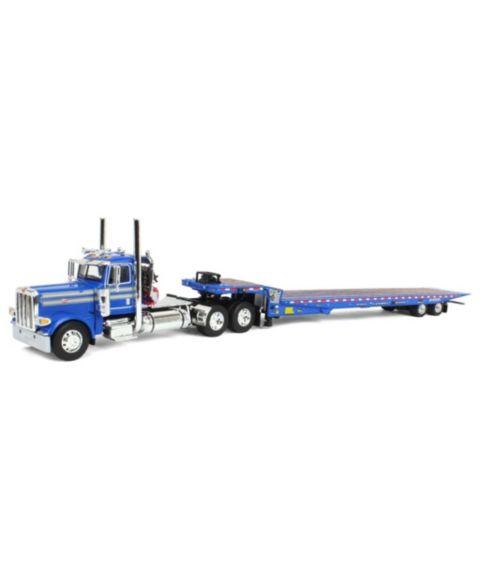 Детская игрушка First Gear 1/64 Scale Peterbilt 389 Day Cab Landoll 440B Traveling Axle Trailer Diecast Collectible Toy Truck