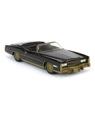 1/64 1976 Cadillac Eldorado Convertible Black Gold California Lowriders 63070-F