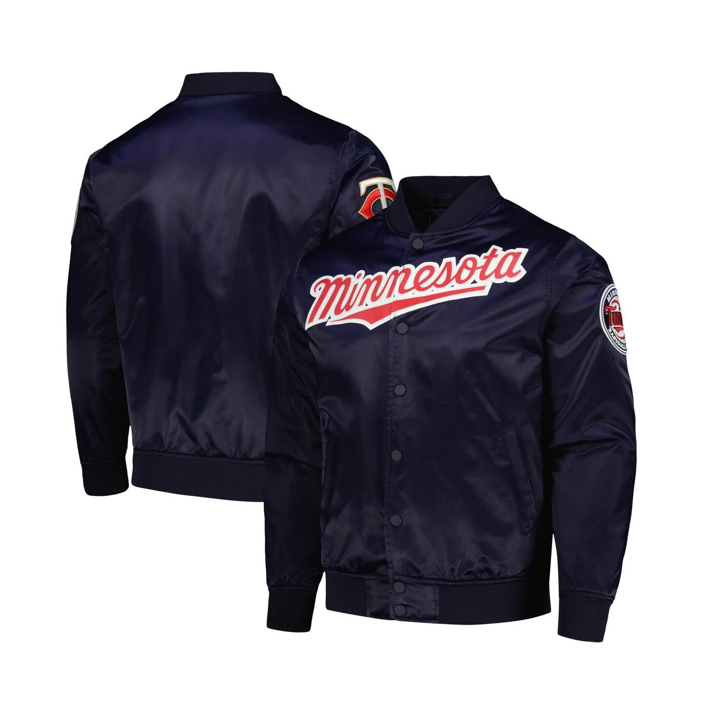 Мужская куртка Pro Standard Navy Minnesota Twins Wordmark Satin Full-Snap — фото 1