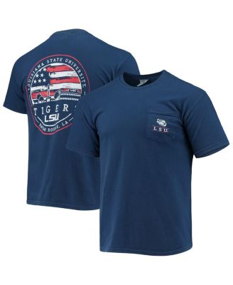 Image One - Men's Navy LSU Tigers Campus Americana T-Shirt