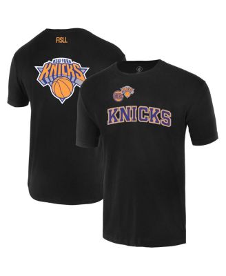 FISLL - Men's and Women's Black New York Knicks Oversize Logo T-Shirt