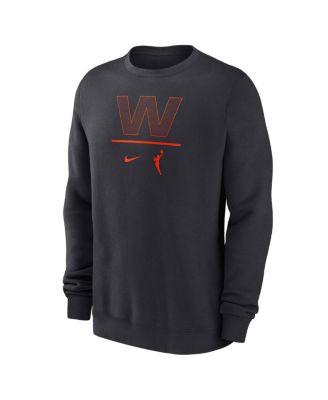 Men's Anthracite WNBA Logo Woman Club Fleece Pullover Sweatshirt