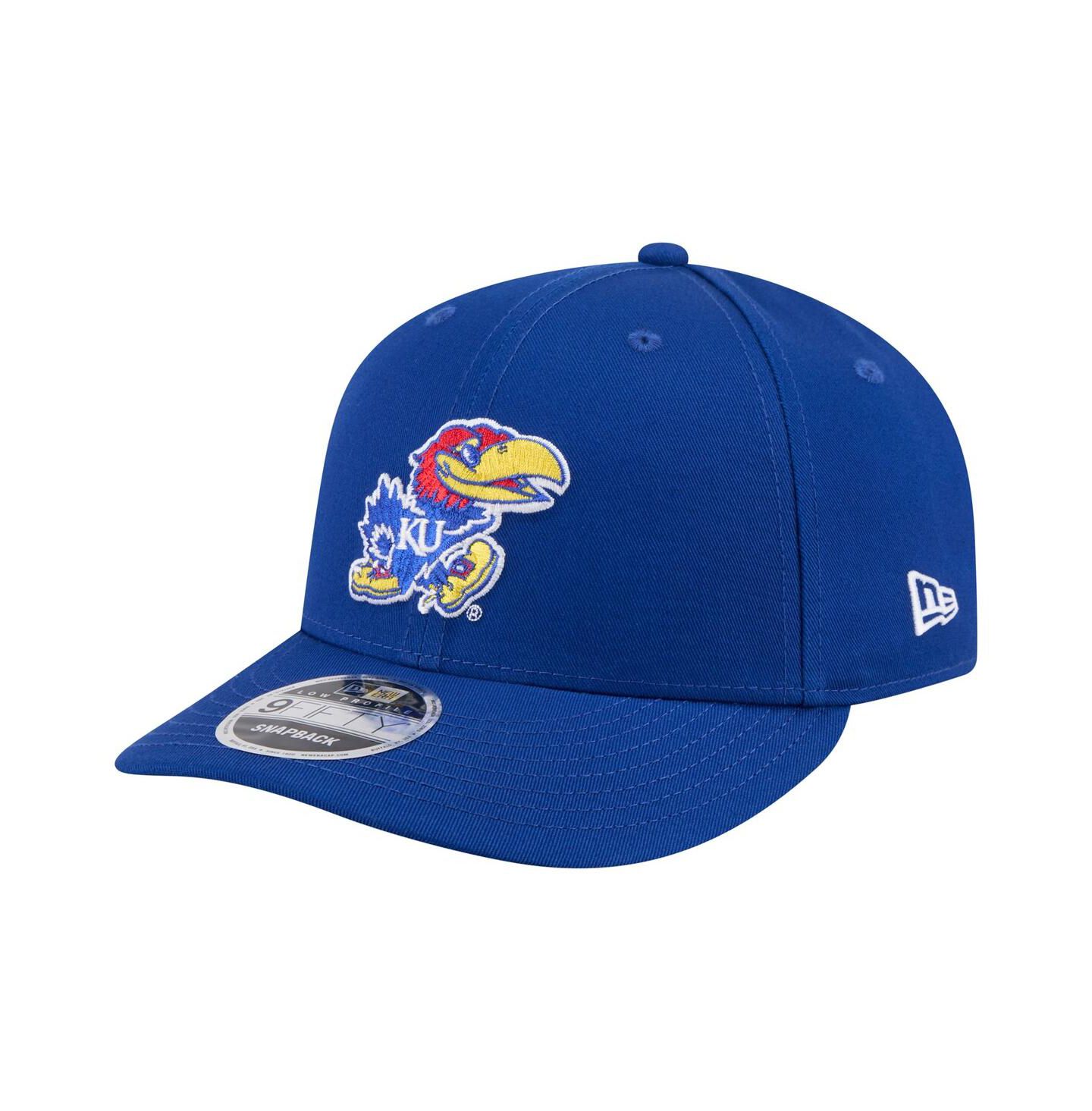 Мужская кепка New Era Royal Kansas Jayhawks Low Profile 9FIFTY Snapback Hat — фото 1