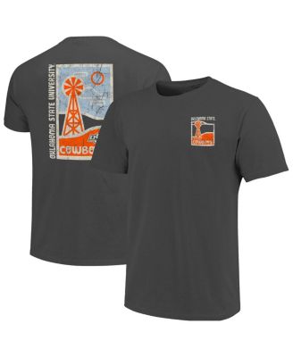 Image One - Men's Graphite Oklahoma State Cowboys Comfort Colors Minimal Vista Distressed Graphics T-Shirt