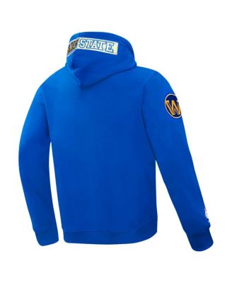 Men's Royal Golden State Warriors Split Logo Pullover Hoodie