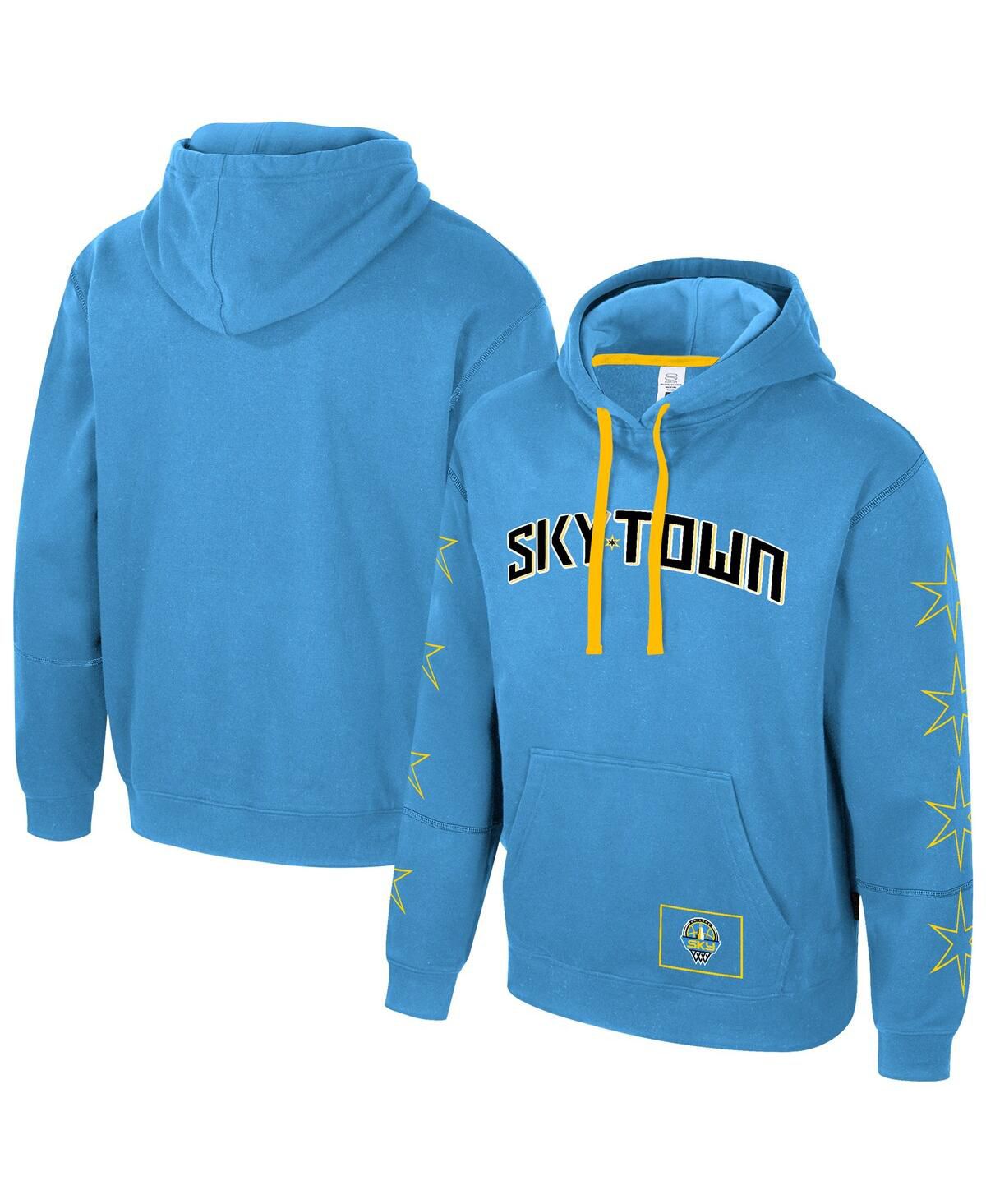 Мужская и женская светло-голубая толстовка-пуловер Chicago Sky City Star Rebel Edition с капюшоном