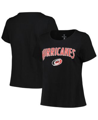 Profile - Women's Black Carolina Hurricanes Plus Size Arch Over Logo T-Shirt