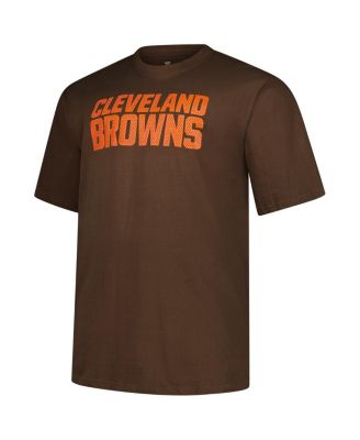 Men's Brown Cleveland Browns Big Tall Number One Dad T-Shirt