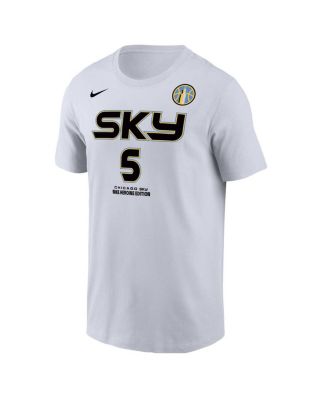 Men's Angel Reese White Chicago Sky Heroine Edition Name Number T-Shirt