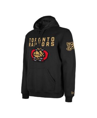 Men's Black Toronto Raptors 2024/25 City Edition Chenille Heavyweight Pullover Hoodie