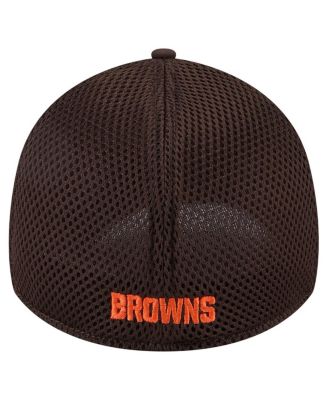 Men's Brown Cleveland Browns Game Day Linear 39THIRTY Flex Hat