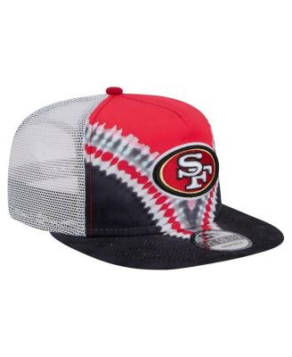 Men's Scarlet/Black San Francisco 49ers Throwback Dye Golfer Snapback Hat