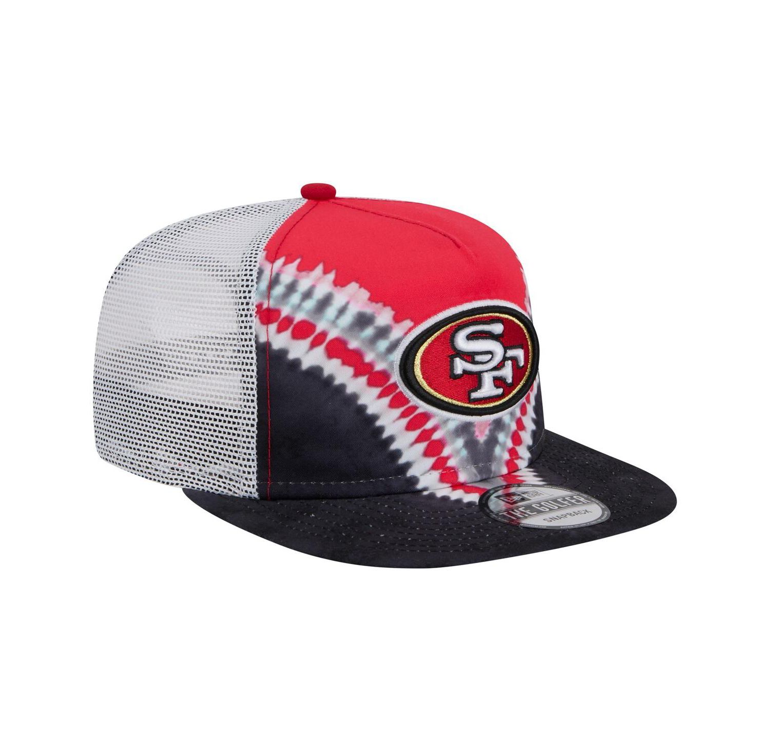 Men's Scarlet/Black San Francisco 49ers Throwback Dye Golfer Snapback Hat