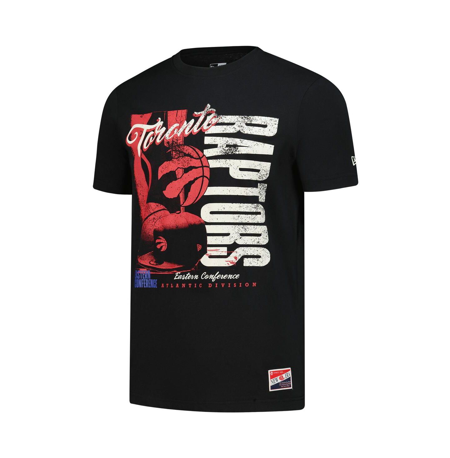Мужские футболки New Era Black Toronto Raptors Distressed Throwback Vintage Color Pack — фото 3