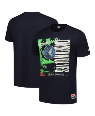 New Era - Men's Navy Minnesota Timberwolves Distressed Throwback Vintage Color Pack T-Shirt