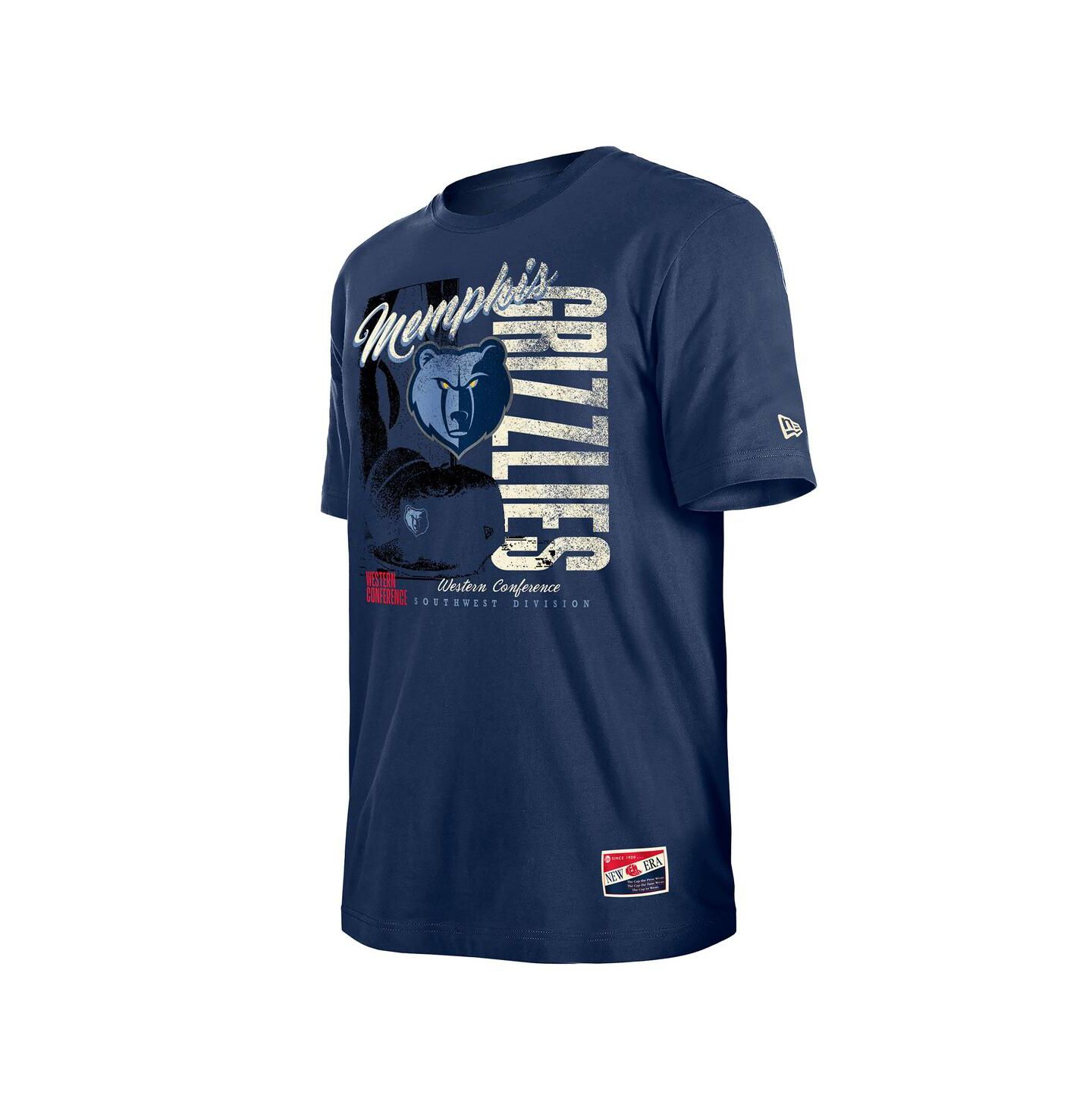 Мужские футболки New Era Navy Memphis Grizzlies Distressed Throwback Vintage Color Pack — фото 2