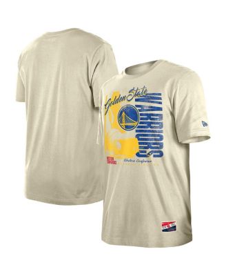 New Era - Men's Cream Golden State Warriors Distressed Throwback Vintage Color Pack T-Shirt