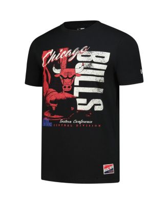 Men's Black Chicago Bulls Distressed Throwback Vintage Color Pack T-Shirt