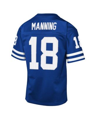 Big Boys and Girls Peyton Manning Royal Indianapolis Colts 1998 Throwback Fashion Jersey