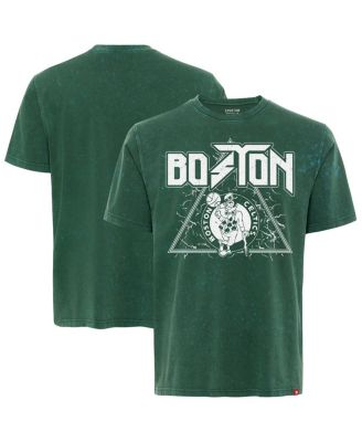 Sportiqe - Men's Green Boston Celtics Distressed Rock Roll Collection Angus Premium Mineral Wash T-Shirt