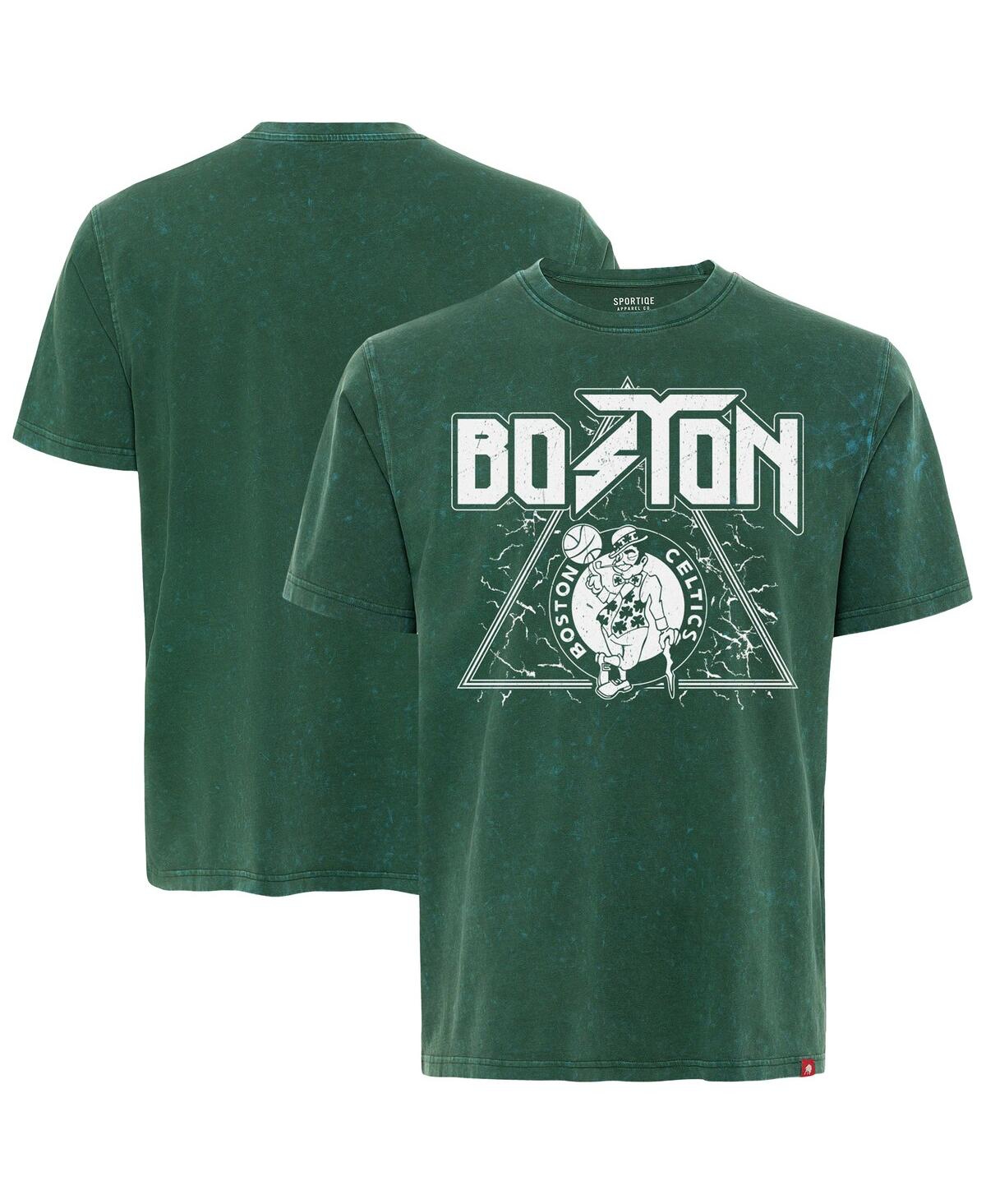 Men's Green Boston Celtics Distressed Rock Roll Collection Angus Premium Mineral Wash T-Shirt - Green