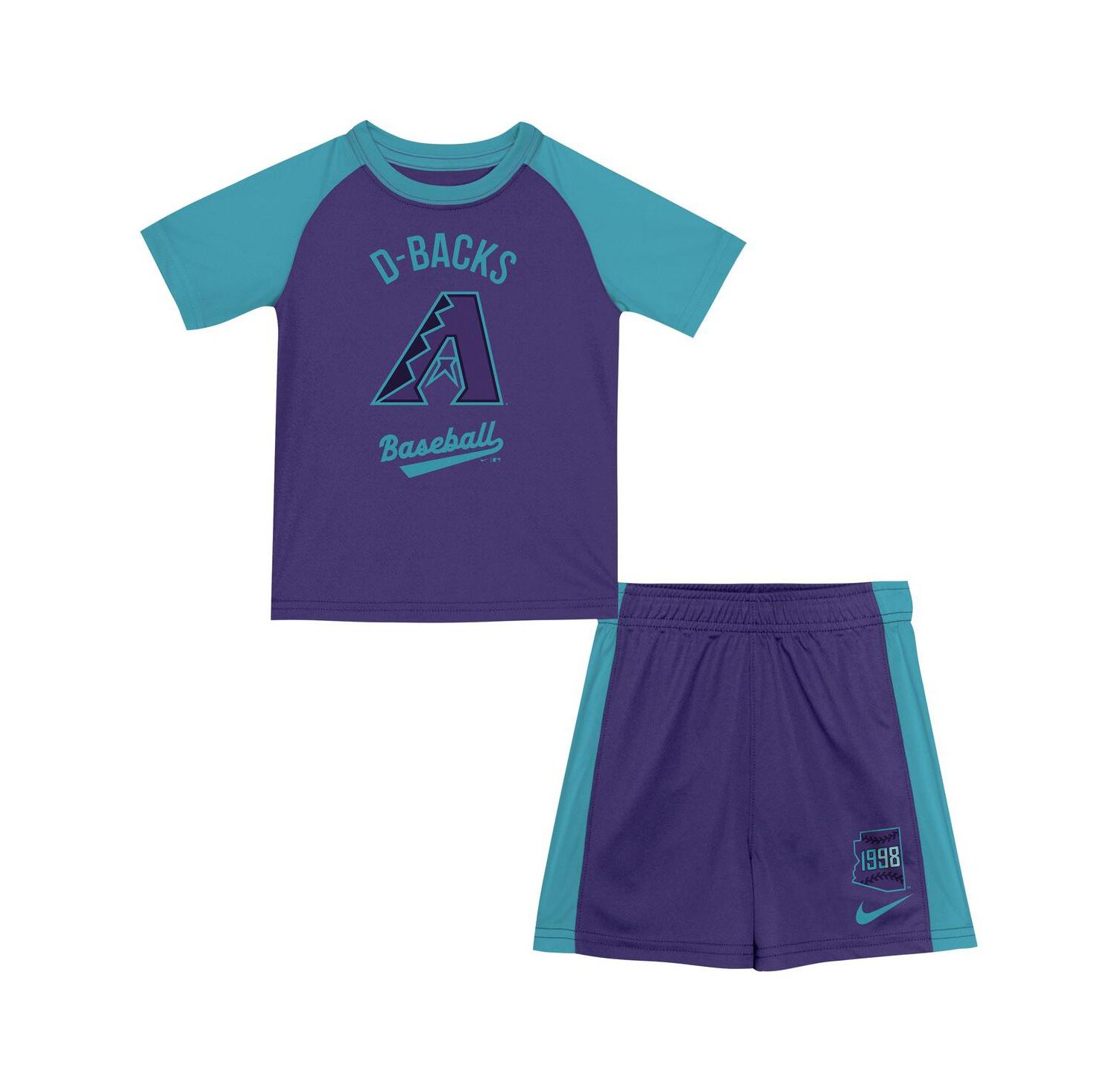 Little Boys and Girls 2-Piece Court Purple Arizona Diamondbacks 2025 City Connect T-Shirt and Shorts Set