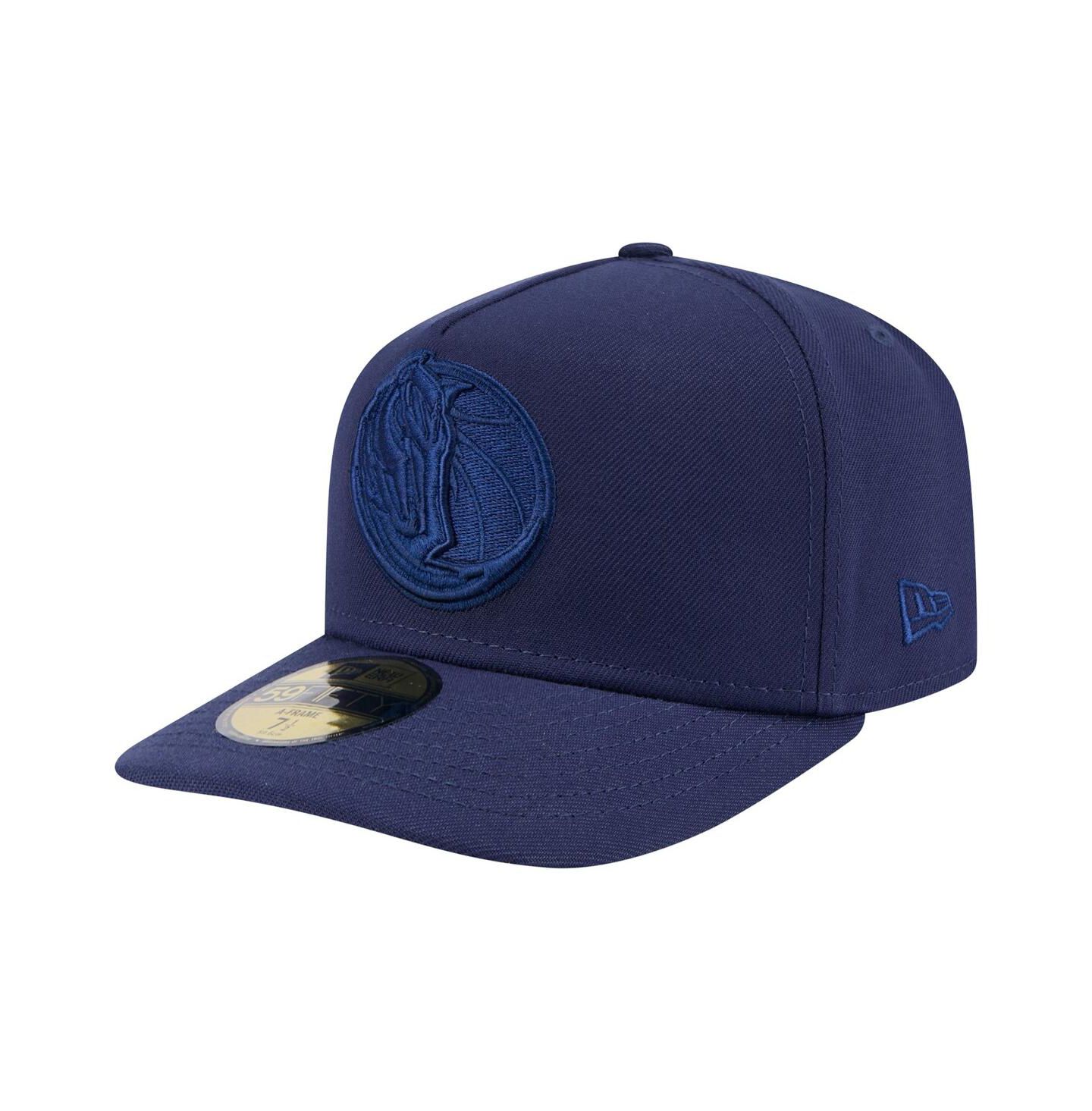 Мужская кепка New Era Navy Dallas Mavericks Colorpack A-Frame Pinch Front 59FIFTY Fitted Hat — фото 1