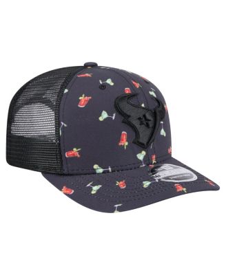 Men's Navy/Black Houston Texans Adventure Drinks Pattern 9SEVENTY Stretch-Snap Hat