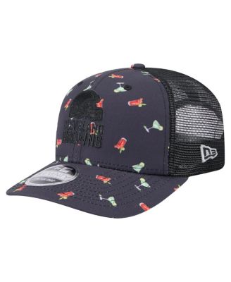 New Era - Men's Navy/Black Cleveland Browns Adventure Drinks Pattern 9SEVENTY Stretch-Snap Hat