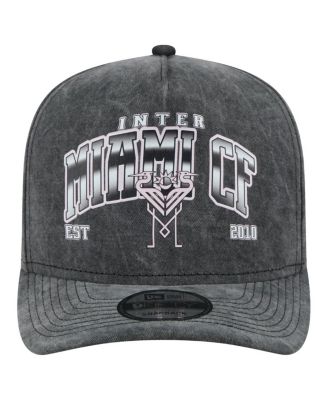 Men's Black Inter Miami CF Washed 9FIFTY A-Frame Adjustable Hat