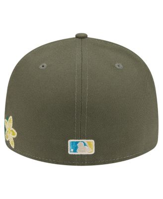 Men's Olive Chicago Cubs Tonal Florals 59FIFTY Fitted Hat