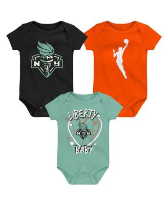 Outerstuff - Baby Boys and Girls 3-Piece New York Liberty Slide Home Creeper Set
