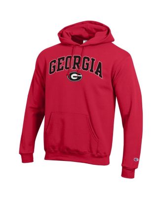 Men's Red Georgia Bulldogs Arch Over Logo Pullover Hoodie