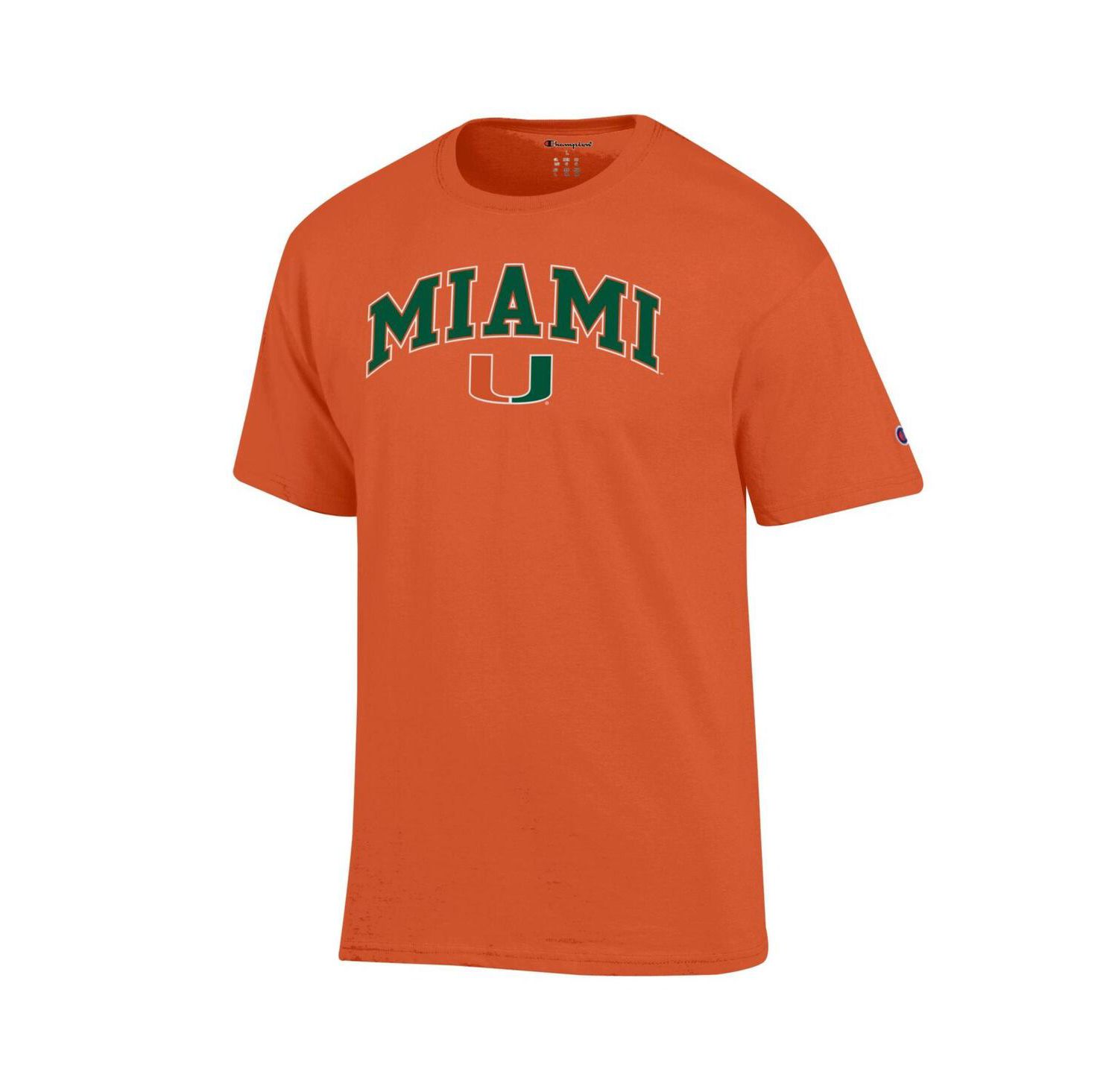 Men's Orange Miami Hurricanes Arched Logo T-Shirt