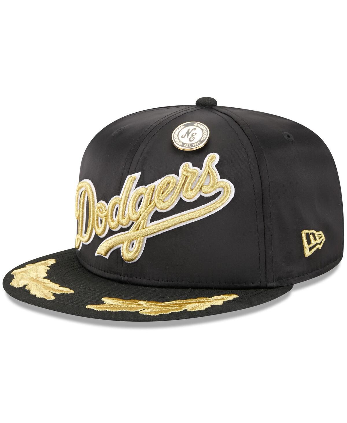 Мужская черная приталенная шляпа Los Angeles Dodgers 2025 59FIFTY Day Gold Leaf 59FIFTY
